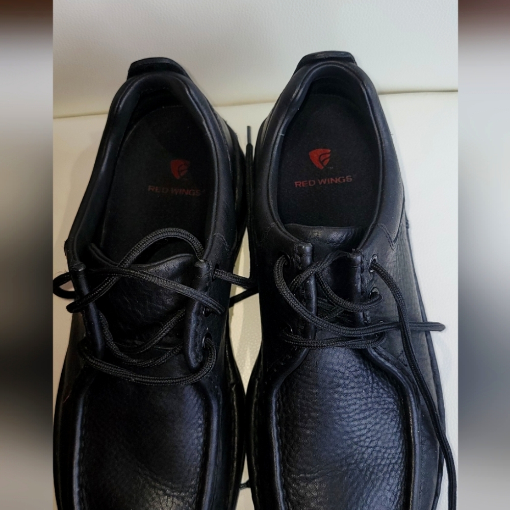 Red Wings Men's Black Leather Shoes